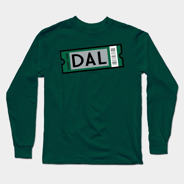 DAL Hockey Ticket Long Sleeve T-Shirt by CasualGraphic